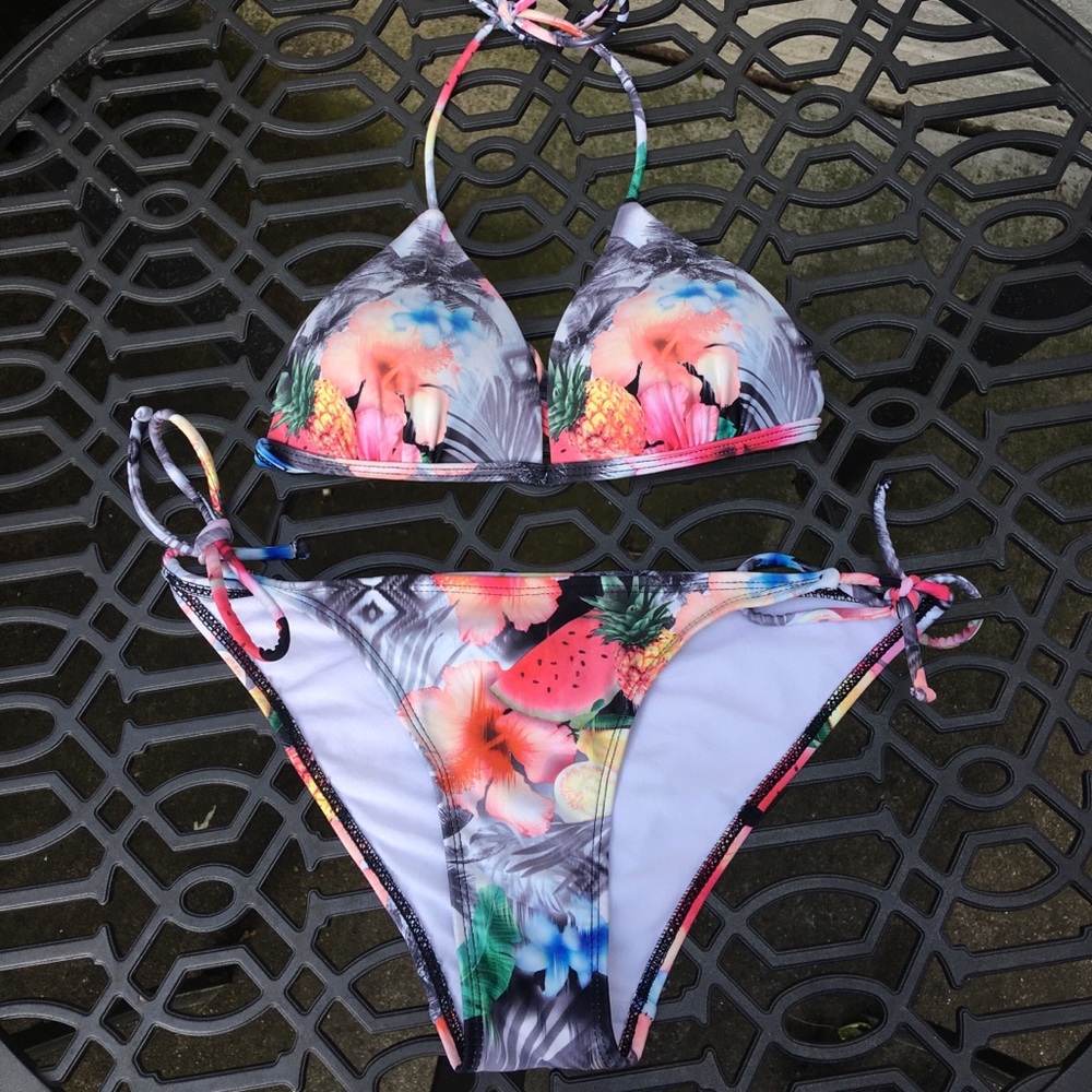 OP Tropical Print Bikini Size 3-5